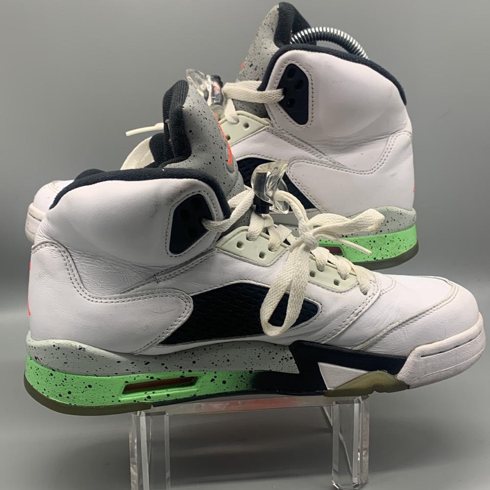 NIKE AIR JORDAN 5 V RETRO POISON GREEN PRO STARS SIZE 9 - Picture 2 of 7